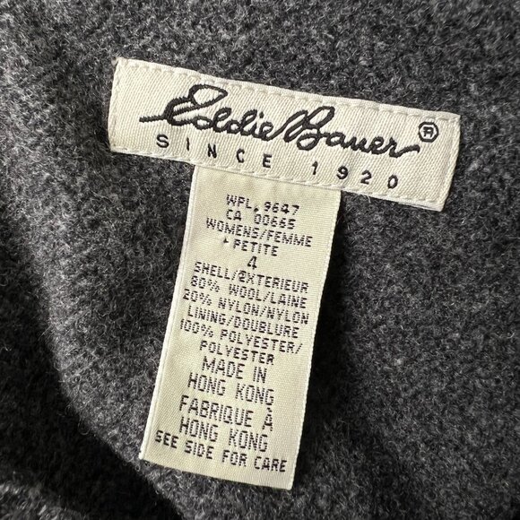 Vintage Wool Pinafore Mini Dress Preppy Dark Light Academia Fall Winter 90s Y2K - Picture 9 of 10